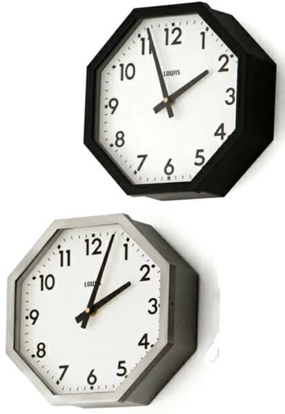 アールデコをイメージ。Lowis Industry（ルイスインダストリー）Octagon Clock（オクタゴンクロック）