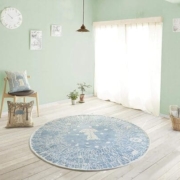 ムーミン／北欧調ゴブラン織りラグ（円形・直径１６０）