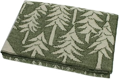 ボタニカルデザイン。mina perhonen（ミナペルホネン）× KLIPPAN（クリッパン）HOUSE IN THE FOREST ウールブランケット