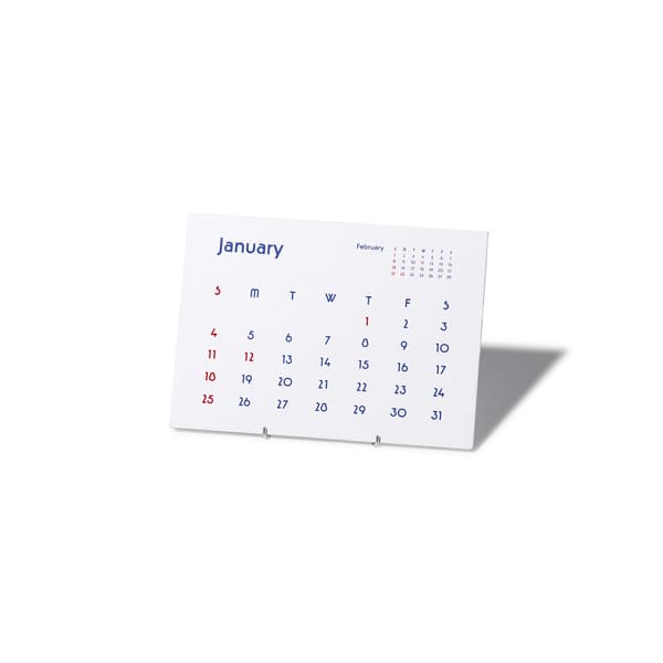 タイプフェイスそのものの美しさ。D-BROS Typeface Calendar 卓上