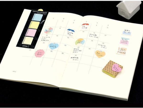 仮の予定に最適な付箋。MIDORI（ミドリ）月間ブロック付せん
