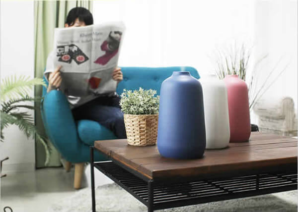 鮮やか配色とシックな質感。Onlili（オンリリ）陶器 アロマ超音波式加湿器 M ONL-HF002N