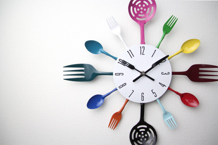 カトラリーがくっついちゃった。Design Wall Clock Kitchen(デザインウォールクロック キッチン)