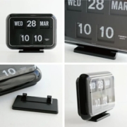 TWEMCO (トゥエンコ) カレンダー付きフリップ時計 QD-35