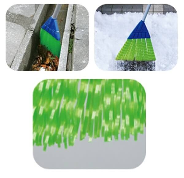 雪かきもラクラク！アズマ工業 AZB193 化繊ホーキ極太長柄のイメージ画像