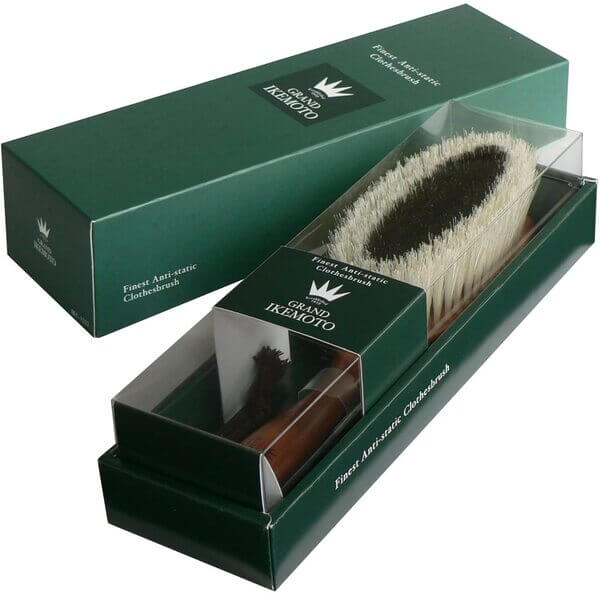 静電気除去機能つき。池本刷子工業 GRAND IKEMOTO（グランドイケモト）洋服ブラシ Sサイズ IKC-3222