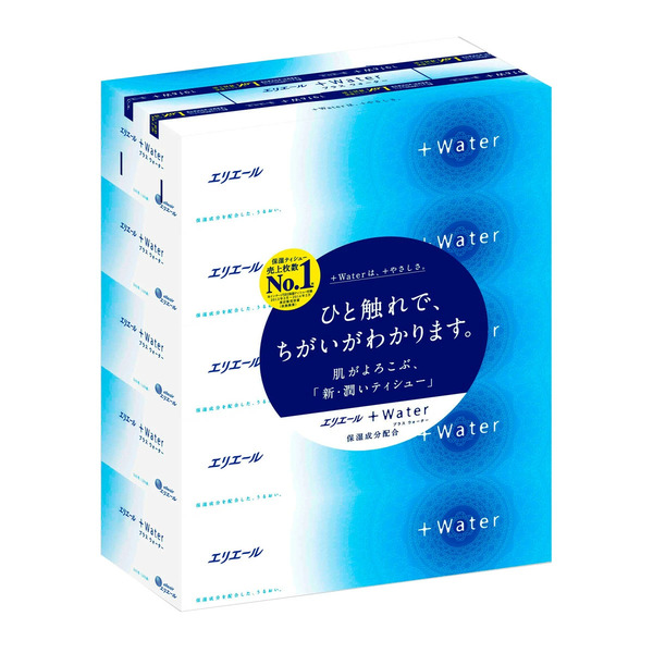 保湿成分たっぷり。エリエール +Water（プラス ウォーター）