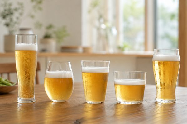 うすはり・薄口ビールグラスはどう選ぶ？口当たりや使いやすさの違いのイメージ画像