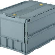 トラスコ中山 TRUSCO(トラスコ)薄型折りたたみコンテナロックフタ付 50L TR-C50B