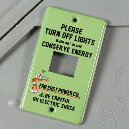 ユニークなキャラクター。Reddy Kilowatt（レディ・キロワット）スイッチカバー