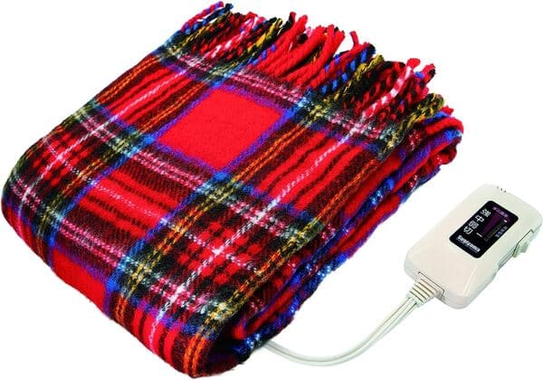 レトロチェック。椙山紡織（Sugiyama）電気ひざ掛け NA-055H