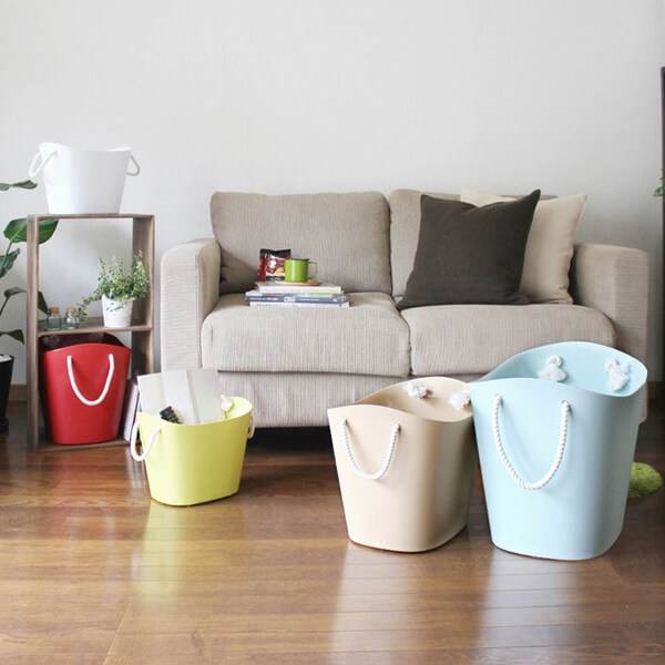 ロープの持ち手がポイント。八幡化成 sceltevie（セルテヴィエ）Balcolore（バルコロール）マルチバスケット Lのイメージ画像