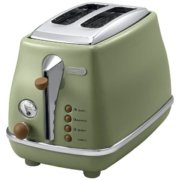 イタリアンデザイン。DeLonghi（デロンギ）icona VINTAGE collection（アイコナ・ヴィンテージ コレクション）ポップアップトースター CTOV2003J