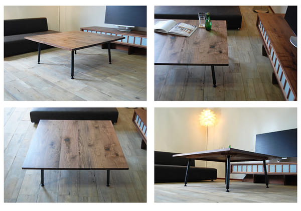 素材や塗装を選択可能。TEZU ローテーブル