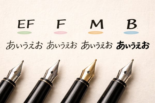 ペン先の太さ（字幅）についてのイメージ画像