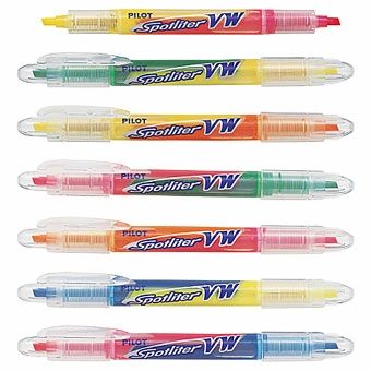1本で2色。パイロット スポットライターVW 蛍光ペン SVW-15SL