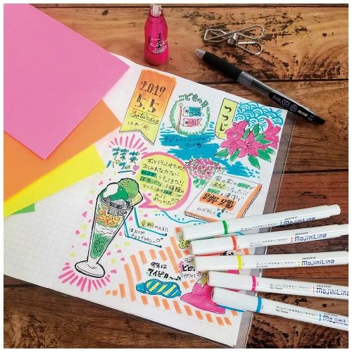 文字がにじまない。ゼブラ ジャストフィット モジニライン 蛍光ペン MO-120-MCのイメージ画像